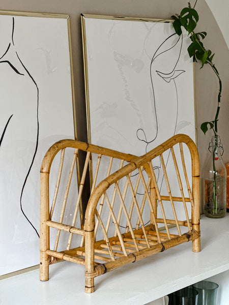 Bamboo Magazine Rack