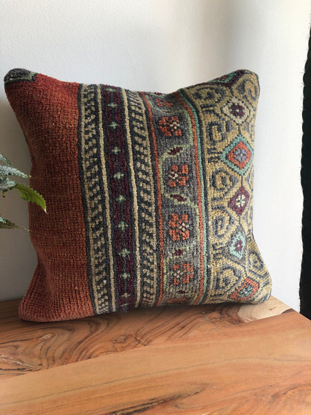 Vintage Rug Pillow 16x16 [BREEZY IX]