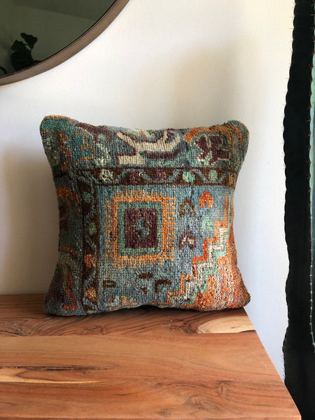 Vintage Rug Pillow 16x16 [ZEN VII]