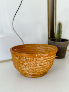 Vintage Rattan Bowl