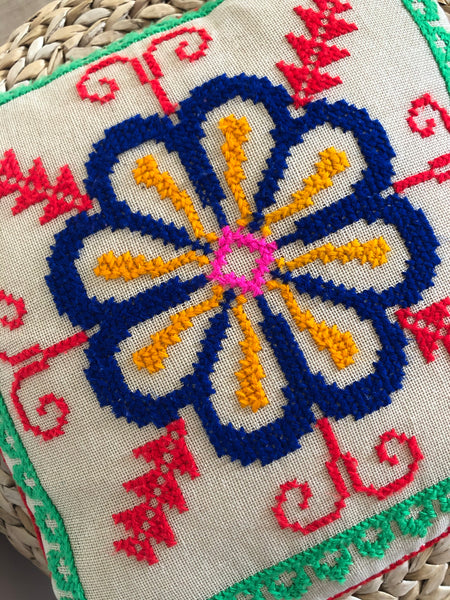 Vintage Embroidered Pillow