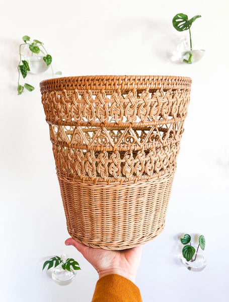 Vintage Rattan Basket