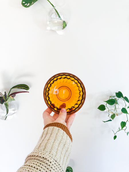 Vintage Amber Bowls - set of 6