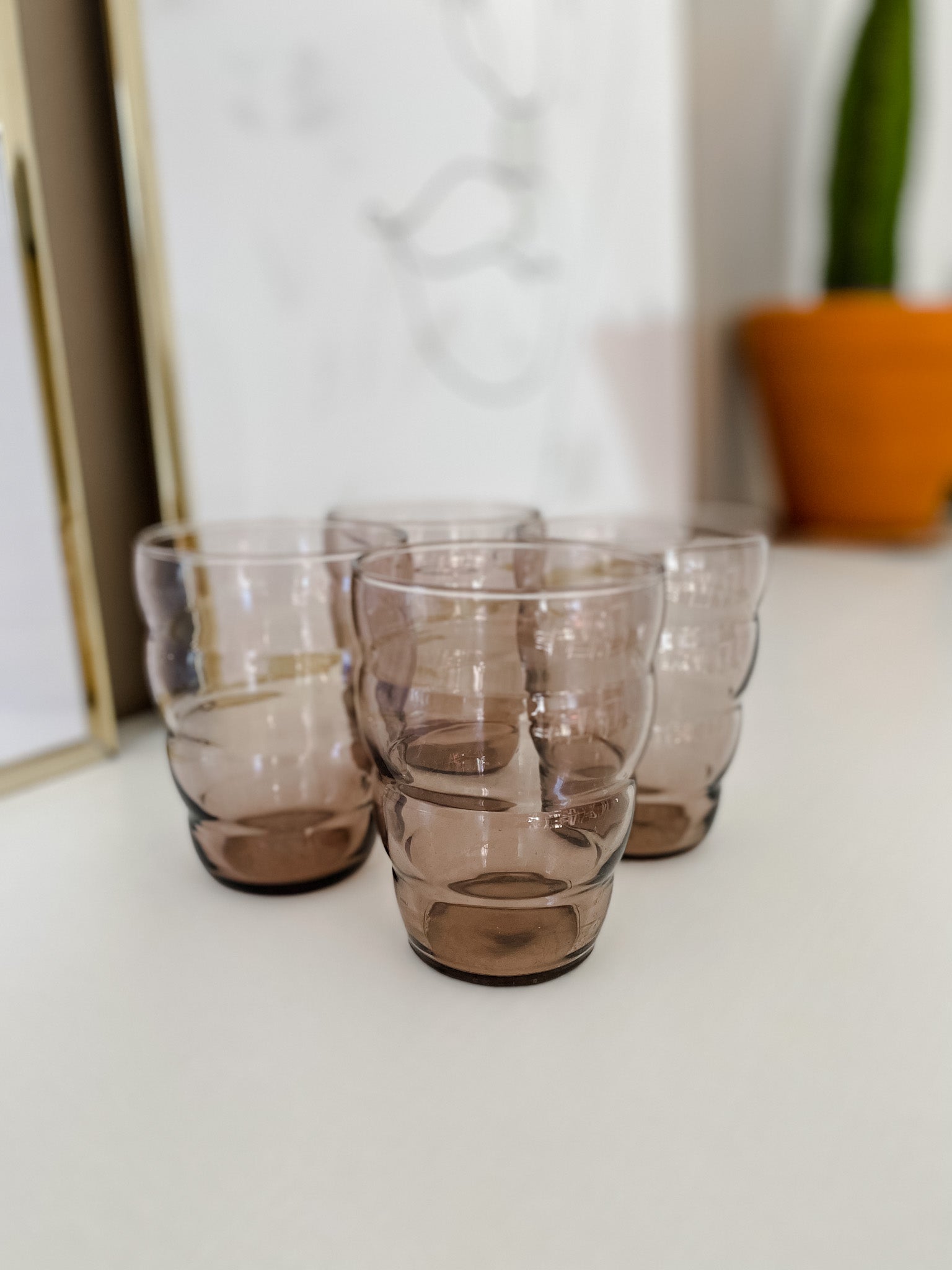 Vintage Ikea Beehive Glasses - set of 4